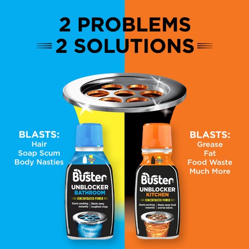 Buster Bathroom Drain Unblocker Mighty 1 Dose