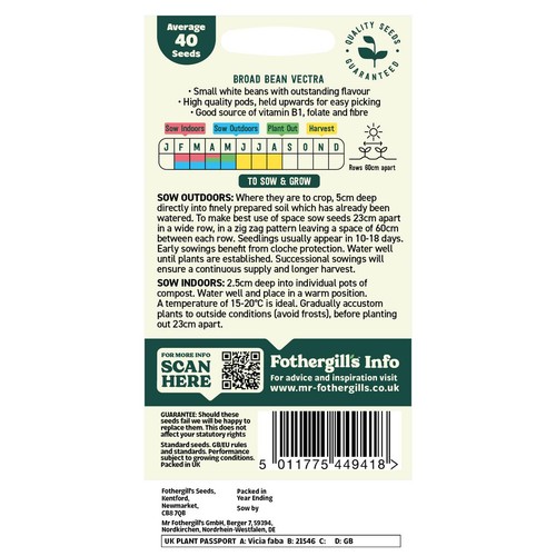 Mr Fothergills Seeds - Oh Sow Simple Broad Bean