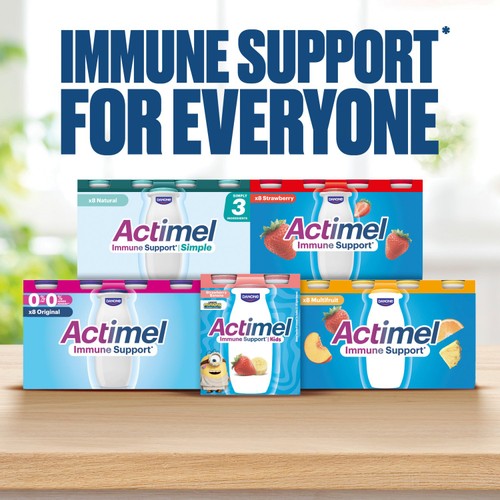 Actimel Strawberry Fat Free Immune Support Yoghurt Drink Multipack