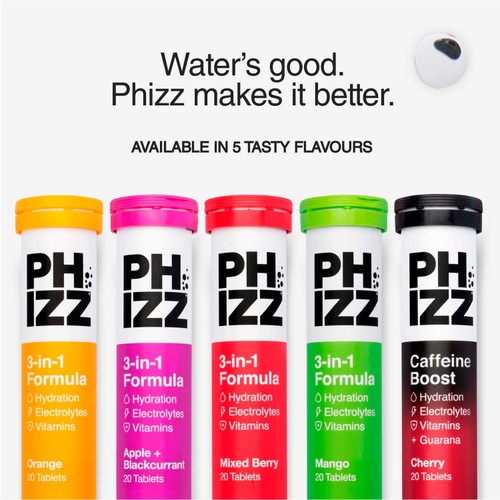 Phizz Orange 3-in-1 Hydration, Electrolytes & Vitamins Effervescent