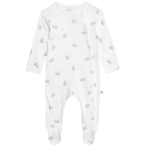 M&S Pure Cotton Bunny Sleepsuits, 18-24 Months, Light Pink