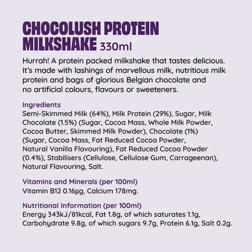 Shaken Udder Chocolate Flavoured Protein Milkshake
