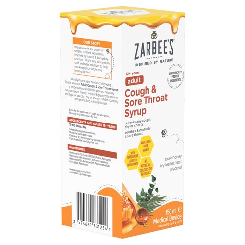 Zarbee's Adult Cough & Sore Throat Syrup