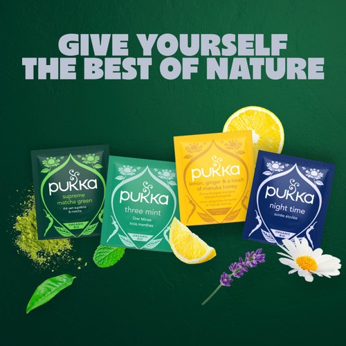 Pukka Organic Herbal Tea Collection, 4 Best Seller Flavours x20 Tea Bags