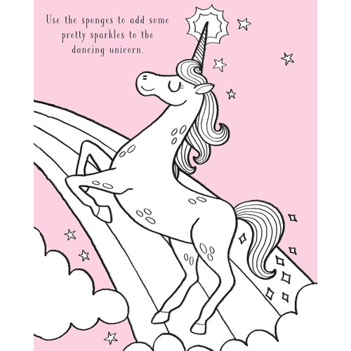 Unicorns and Magical Creatures Sponge Art 