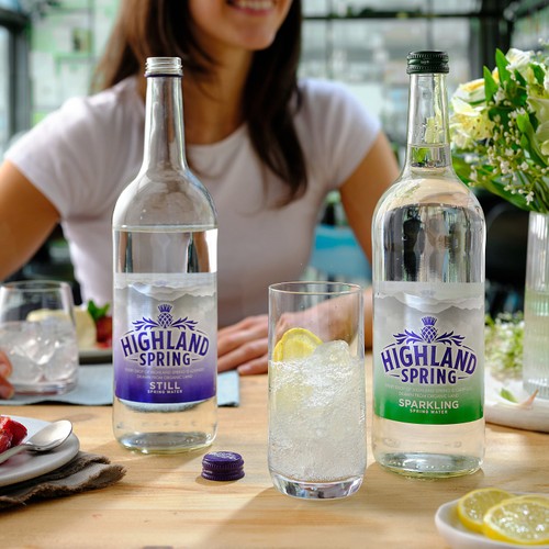 Highland Spring Sparkling Water Glass