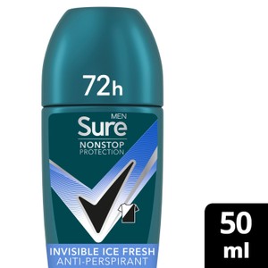 Sure Men 72hr Nonstop Antiperspirant Deodorant Roll On Invisible Ice