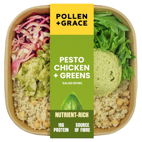 Pollen + Grace Pesto Chicken + Greens Salad Bowl