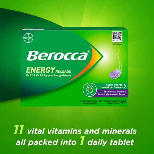 Berocca Blackcurrant Energy Vitamin Effervescent Tablets