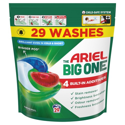 Ariel The Big One Original Washing Liquid Pods 29 Washes