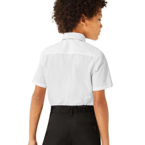 M&S Slim Easy Iron School Shirts, 3 Pack, 13-14 Years, White