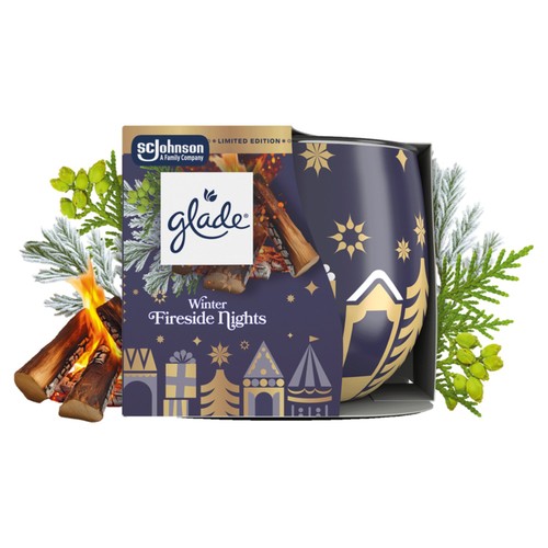 Glade Festive Candle Winter Fireside Nights 