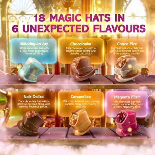 Wonka Chocolate Magic Hats Mixed Box