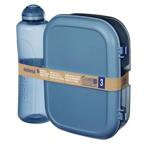 Sistema 1.1L Ribbon Lunch Box With 480ml Bottle