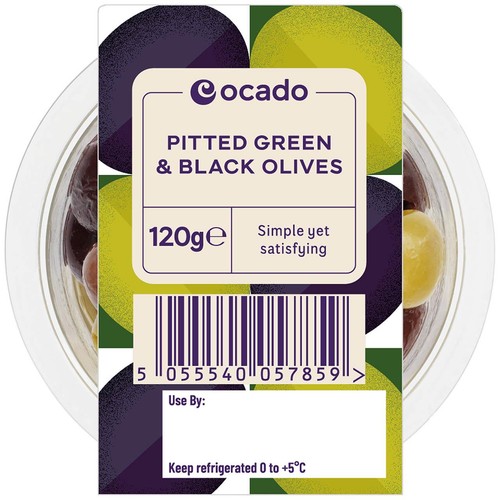 Ocado Pitted Green & Black Olives