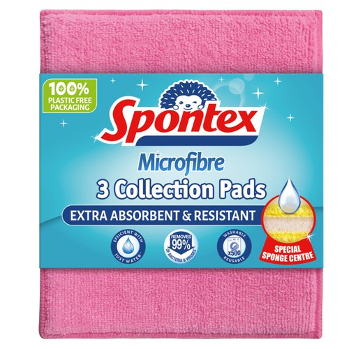 Spontex Microfibre Cloth Pads - Multi Purpose Kitchen Cleaner