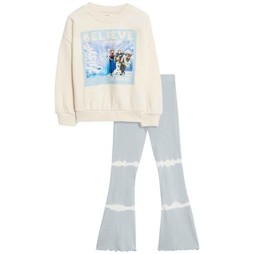 M&S Frozen Sweat and Kickflare Outfit, 6-7 Years, Ecru