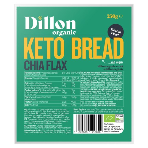 Dillon Organic Chia Flax Keto Bread