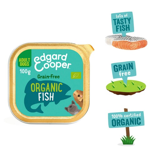 Edgard & Cooper Adult Grain Free Wet Dog Food with Organic Fish
