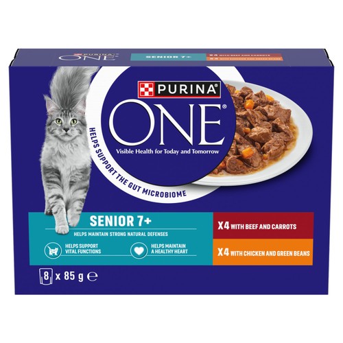 Purina One Senior 7+ Mini Fillets Chicken & Beef Wet Cat Food