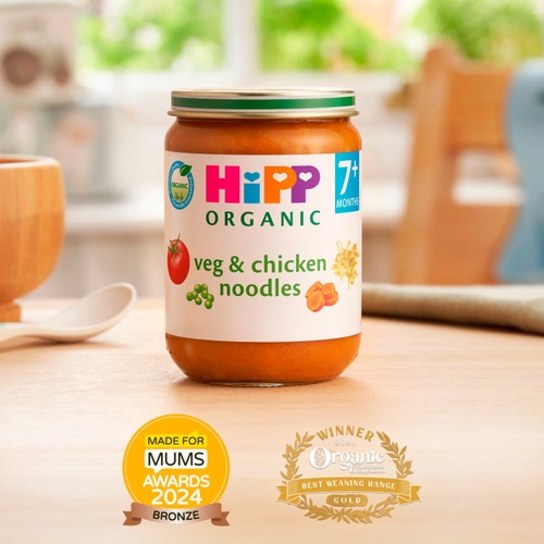 HiPP Organic Veg & Chicken Noodles Baby Food Jar 7+ Months