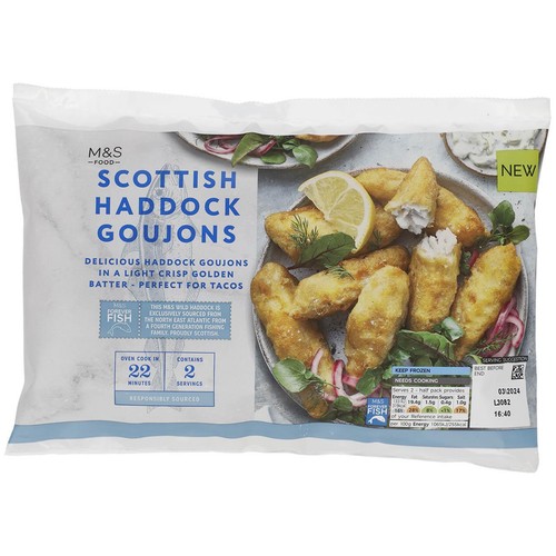 M&S Haddock Goujons Frozen