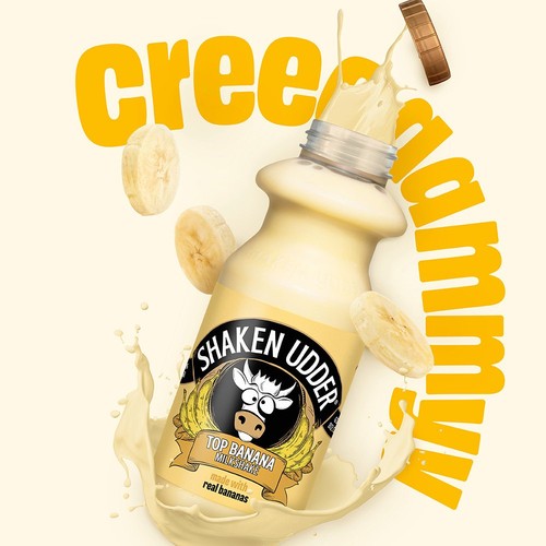 Shaken Udder Top Banana Flavoured Milkshake