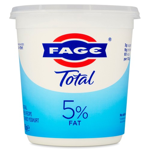 Fage Total 5% Fat Natural Greek Recipe Strained Yoghurt