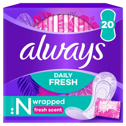 Always Dailies Singles Normal To Go Scented Panty Liners
