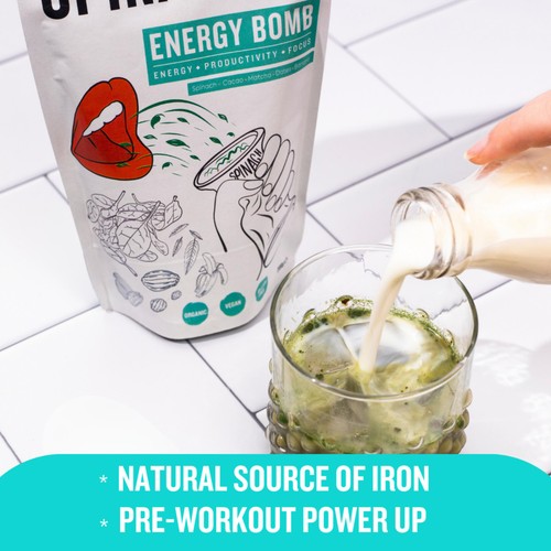 Spinached Organic Energy Bomb Iron, Magnesium & Zinc supplement