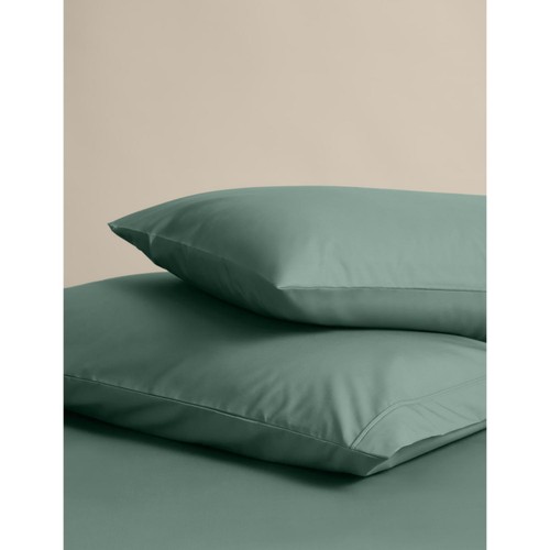 M&S Egyptian Cotton 230TC Bedding Set, Double, Smokey Green