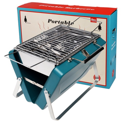 Rex London Portable Suitcase BBQ Petrol Blue