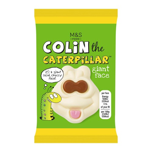 M&S Colin the Caterpillar Giant Chocolate Face