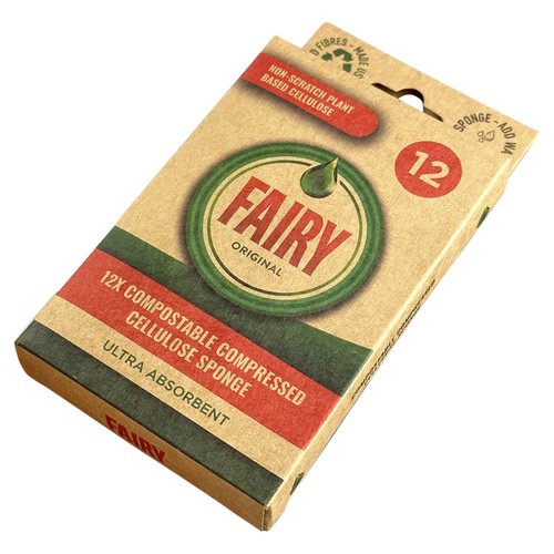 Fairy Original Eco Compostable Compressed Pop up Dish Cleaning Sponges