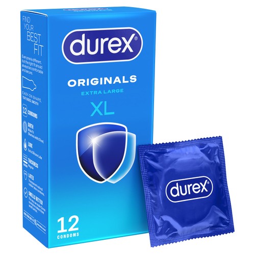 Durex Originals XL Condoms Extra Silicone Lube Wide Fit