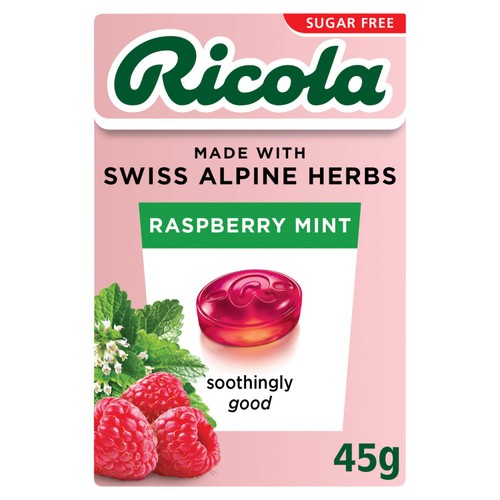 Ricola Raspberry Mint Sugar Free Box