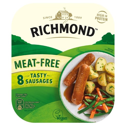 Richmond 8 Meat Free Vegan Sausages