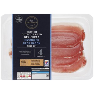 M&S Collection British Outdoor Bred 8 Wiltshire Cured Unsmoked Back Bacon