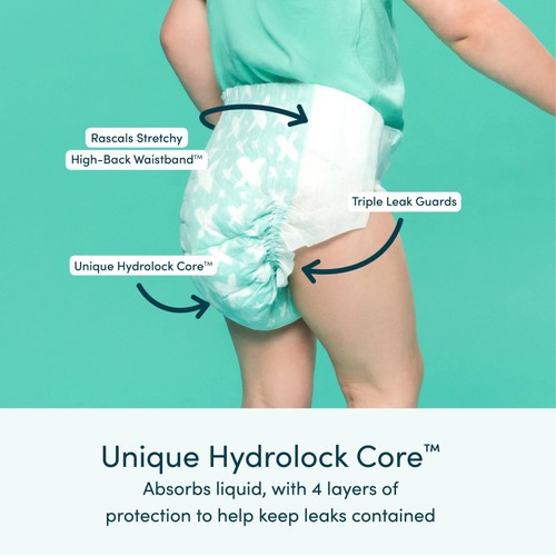 Rascals Premium Nappies, Size 5 (13-18kg)
