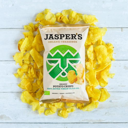 Jasper's Organic Potato Crisps 100% Extra Virgin Olive Oil