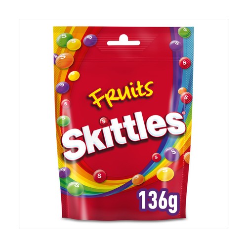 Skittles Vegan Chewy Sweets Fruit Flavoured Pouch Bag