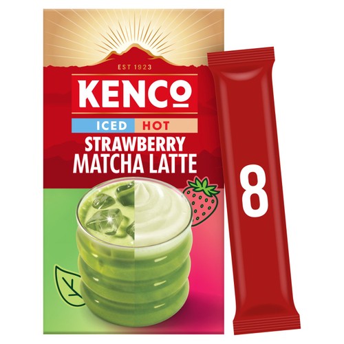 Kenco Iced Hot Strawberry Matcha Latte Sachets