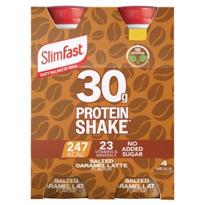 SlimFast Salted Caramel Latte 30g Protein Shake Multipack - 4 x 325ml 