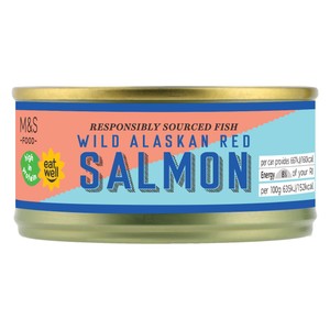 M&S Wild Alaskan Red Salmon Skinless & Boneless