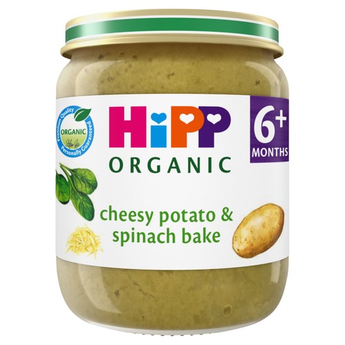 HiPP Organic Cheesy Potato & Spinach Bake Baby Food Jar 6+ Months