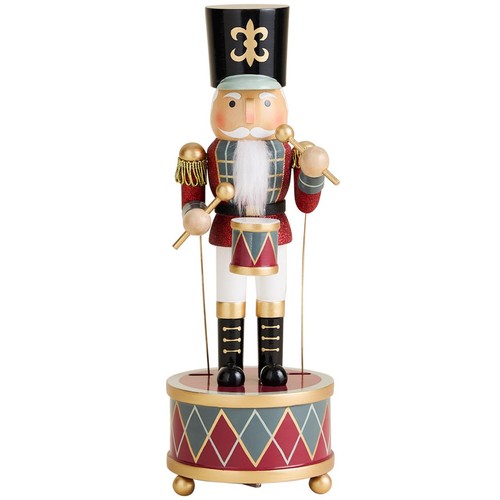 M&S Musical Drummer Nutcracker, Red Mix
