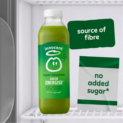Innocent Green Energise, Kiwi, Cucumber, Apple & Matcha Super Smoothie