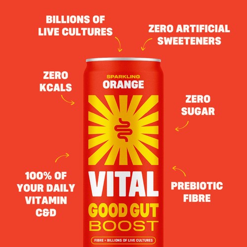 VITAL Gut Health Orange Soda