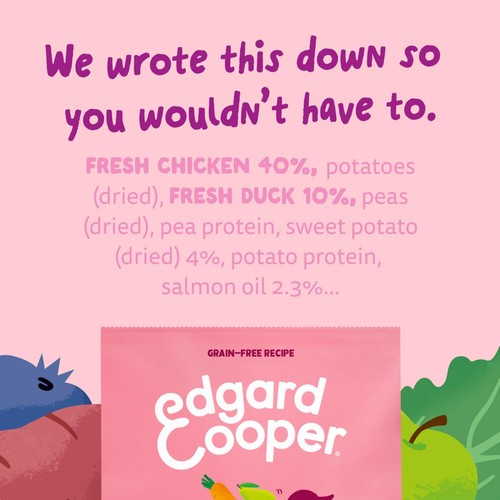 Edgard & Cooper Fresh Dog Dry Food Grain Free Puppy Duck & Chicken