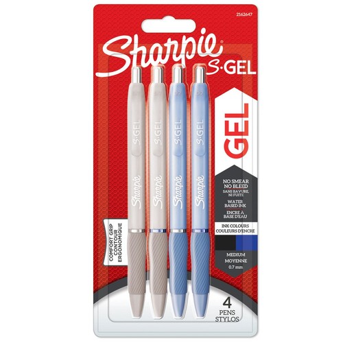 Sharpie S-Gel Gel Pens Black & Blue Ink 0.7mm